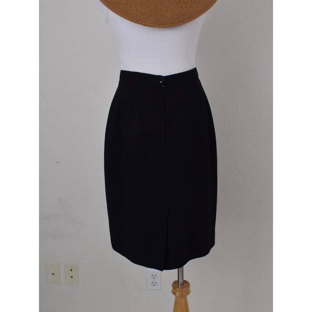 Vintage 90s Black Pencil Skirt size‎ 8P